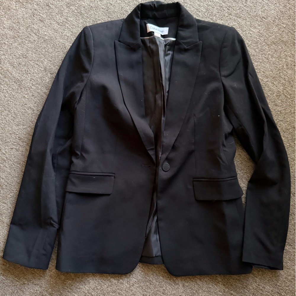 Calvin Klein Black Lined blazer Jacket